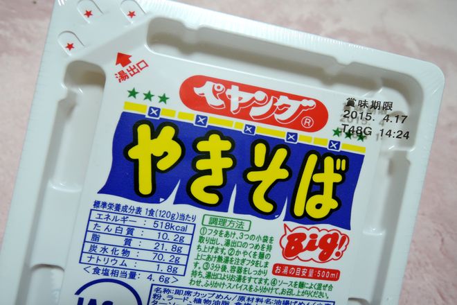 ぺやんぐ焼きそばの賞味期限