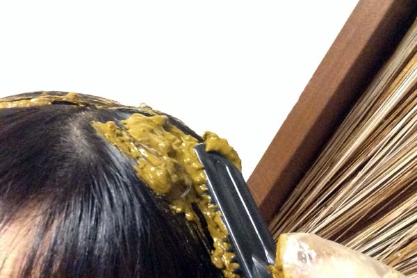 ヘナ塗布