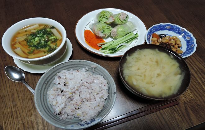 2型糖尿病治療中の夕食